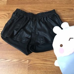 H&M Leather shorts